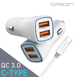 차량용 고속충전기 USB2구 QC 3.0(CPIN)DR-C4-QC36W-CP