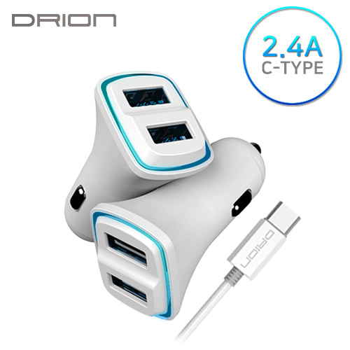 차량용충전기 USB2구 2.4A(C-TYPE)DR-C2-242